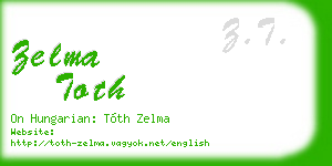 zelma toth business card